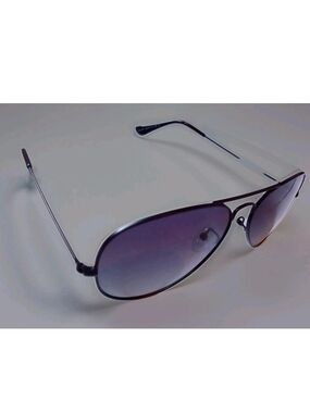 E3025 Aviator Sunglasses 58[]14-138 Metal Frame Black Lens